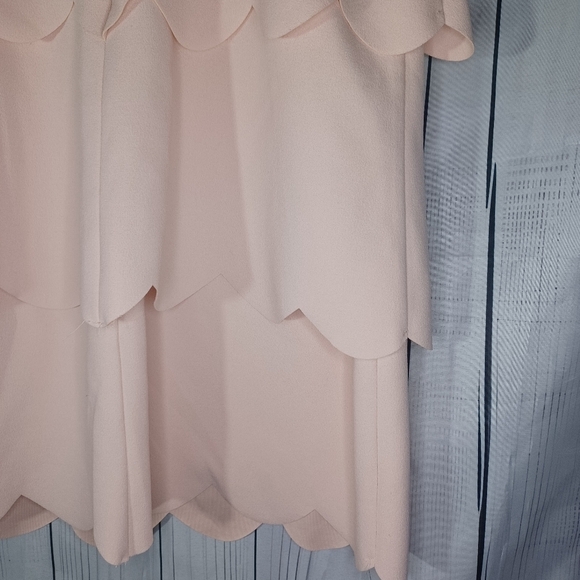 Vince Camuto Elegant Pink Scalloped short sleeve Dress - Picture 12 of 12